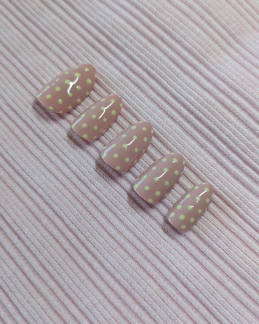 The Correspondent: Pink-and-Butter Yellow Polka Dot